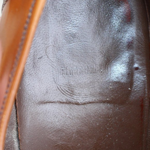 VTG 70s Tan Venetian Loafer, Burnished Calfskin - Picture 9 of 13